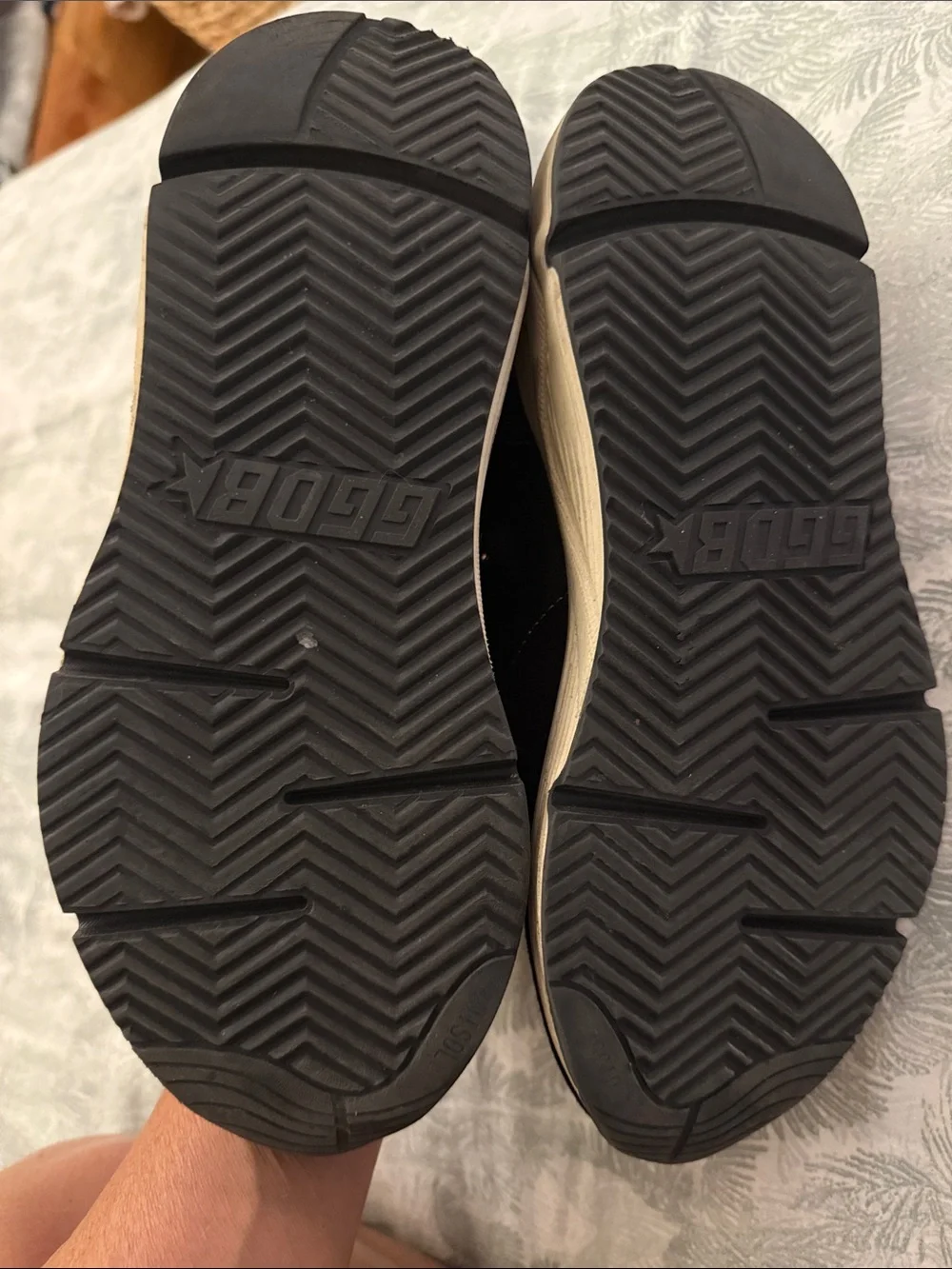 Golden Goose Black Sneakers with Cream Star Accent - Picture 5 of 8